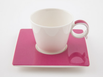 Кофейная пара, 0.1 л, 6.5 мм, 2 пр, розовый, Royal Fine China, Fresh.Bandy