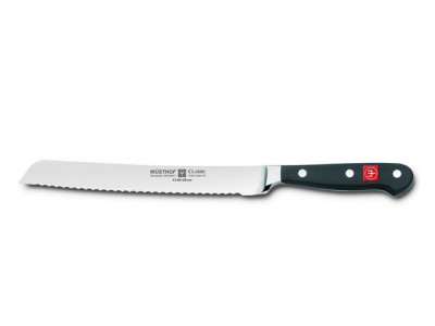 Кухонный нож для хлеба, черный, 200 мм, WUESTHOF, Classic