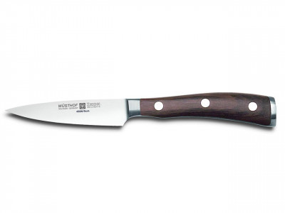 Кухонный нож для чистки овощей, коричневый, 90 мм, WUESTHOF, Ikon