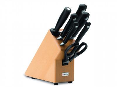 Набор кухонных ножей на подставке, 8 пр, черный, WUESTHOF, Grand Prix