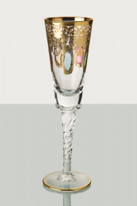 Набор бокалов для шампанского, 6 пр, золотой, Timon, P120