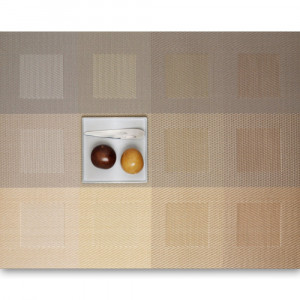 Салфетка подстановочная, плетение квадраты  Gold, 360x480 мм, CHILEWICH, Engineered squares