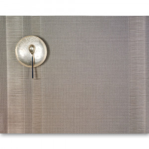Салфетка подстановочная, жаккардовое плетение  Silver, 360x480 мм, CHILEWICH, Tuxedo stripe