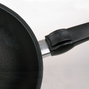 Сковорода вок со съемной ручкой, 2.2 л, черный, 280х280х110 мм, AMT, Frying Pans Titan