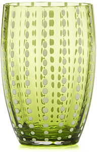Бокал для сока/воды, 0.32 л, 71 мм, светло-зеленый, 71x71x109 мм, Zafferano, Perle