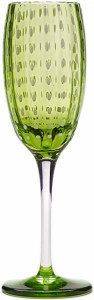 Бокал для шампанского, 0.22 л, 60 мм, светло-зеленый, 60x60x220 мм, Zafferano, Perle