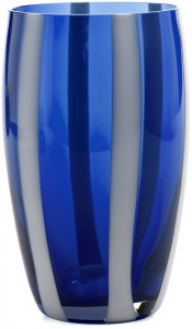 Бокал лонгдринк, 0.47 л, 80 мм, синий, 80x80x135 мм, Zafferano, Gessato