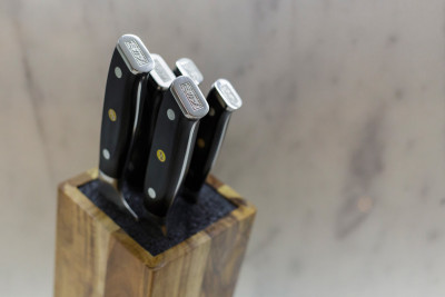 Набор ножей с подставкой, 6 пр, черный, стальной, Mikadzo, Yamata Kotai