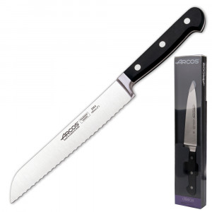 Кухонный хлебный нож, черный, 180 мм, Arcos, Clasica