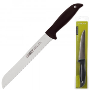 Нож кухонный для хлеба, черный, 200 мм, Arcos, Menorca
