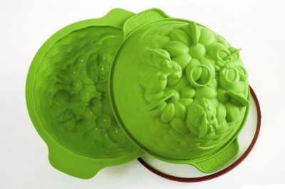 Силиконовая форма для выпечки круглая Springlife, 200 мм, зеленый, Silikomart, Fancy&Function