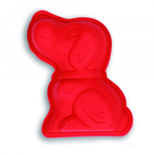 Силиконовая форма для выпечки Щенок, красный, 130х60х35 мм, Silikomart, Baby Line