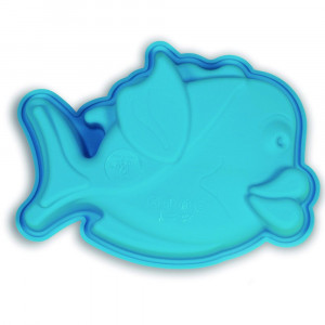 Силиконовая форма для выпечки Рыбка, синий, 150х160х30 мм, Silikomart, Baby Line