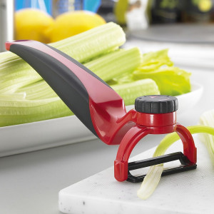 Овощечистка керамическая с поворотным устройством Perfect Peeler, красный, Kyocera, Kitchen accessories