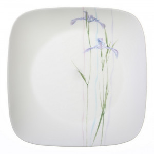 Небьющаяся закусочная тарелка, 220 мм, 220х220 мм, белый, рисунок, CORELLE, Shadow Iris