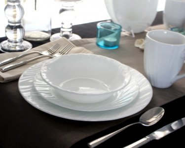 Небьющаяся обеденная тарелка, 270 мм, белый, CORELLE, Swept