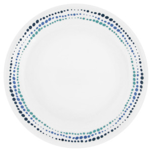 Небьющаяся закусочная тарелка, 220 мм, белый, рисунок, CORELLE, Ocean Blues