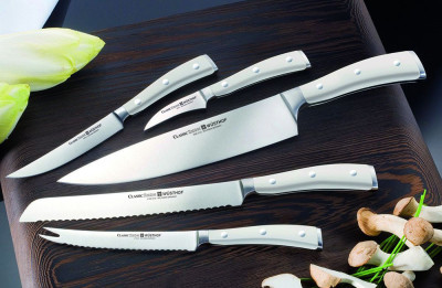 Кухонный нож для чистки, белый, 80 мм, WUESTHOF, Ikon Cream White