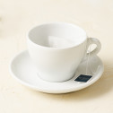 Чайная пара фарфоровая, 0.2 л, белый, Ancap, Torino