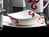 Столовый сервиз, белый, Royal Bone China, Araya red