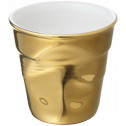Набор мятых стаканов для эспрессо в подарочной упаковке, 0.08 л, 65 мм, 4 пр, золотой, Revol, Froisses
