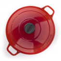 Кастрюля чугунная с крышкой, 2.3 л, 200 мм, алый, Chasseur, Light red