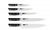 Набор ножей с подставкой, 6 пр, черный, стальной, Mikadzo, Yamata