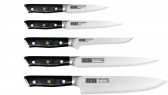 Набор ножей с подставкой, 6 пр, черный, стальной, Mikadzo, Yamata Kotai