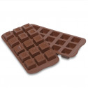 Силиконовая форма для льда и шоколада Кубики, 175 мм, шоколадный, 250х175х20 мм, Silikomart, EasyChoc