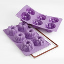 Силиконовая форма для выпечки кексов Фантазия, 75 мм, фиолетовый, Silikomart, Fancy&Function