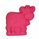 Силиконовая форма для выпечки Корова, розовый, 150х140х30 мм, Silikomart, Baby Line