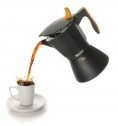 Гейзерная кофеварка на 6 чашек, черный, оранжевый, IBILI, Sensive