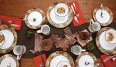 Небьющаяся обеденная тарелка, 270 мм, белый, рисунок, CORELLE, Woodland Leaves