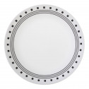 Небьющаяся закусочная тарелка, 220 мм, белый, черный, CORELLE, City Block