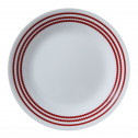 Небьющаяся десертная тарелка, 170 мм, белый, красный, CORELLE, Ruby Red