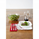 Небьющаяся обеденная тарелка, 260х260 мм, белый, рисунок, CORELLE, Hanami Garden