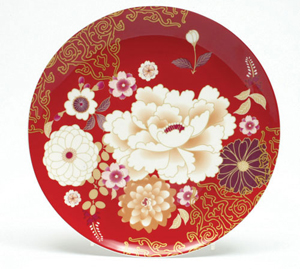 Maxwell & Williams Kimono Cake Plate Red_1 (копия)