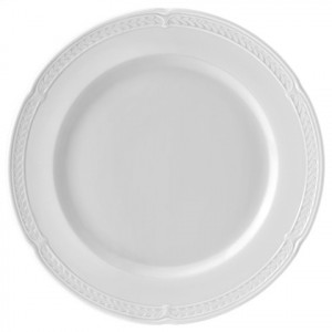 Тарелка фарфоровая плоская, 260 мм, белый, Ancap, Accademia