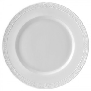 Тарелка фарфоровая плоская, 280 мм, белый, Ancap, Accademia
