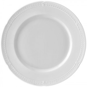 Тарелка фарфоровая плоская, 315 мм, белый, Ancap, Accademia
