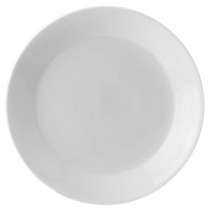 Тарелка фарфоровая плоская, 210 мм, белый, Ancap, Milano Centrale