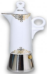 Кофеварка гейзерная, Espressina Classic, 0.24 л, деколь Ghirigori Oro, Ancap, Giotto