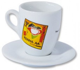 Кофейные пары для двойного эспрессо, 0.13 л, 64 мм, 6 пр, деколь Mondo Caffe, Ancap, Verona
