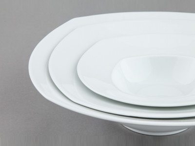 Тарелка фарфоровая для пасты, 200 мм, белый, Ancap, Oggi