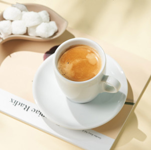 Кофейная пара для двойного эспрессо, 0.13 л, 64 мм, белый, Ancap, Verona