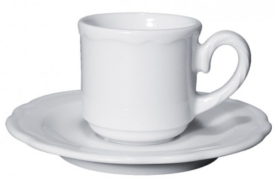 Кофейная пара для эспрессо, 0.08 л, 72 мм, белый, Ancap, Vienna