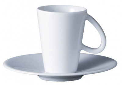 Кофейная пара для эспрессо, 0.075 л, белый, Ancap, Milano Centrale