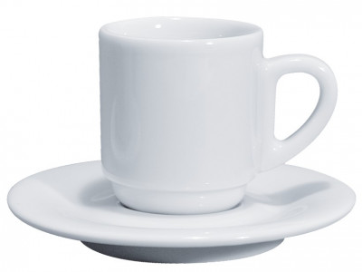 Кофейная пара для эспрессо, 0.08 л, белый, Ancap, Bistrot