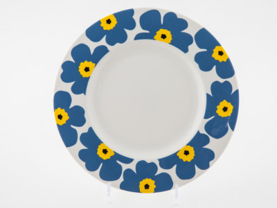 Широкая тарелка, 290 мм, синий, Royal Fine China, Fresh.hello