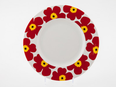 Широкая тарелка, 290 мм, красный, Royal Fine China, Fresh.hello